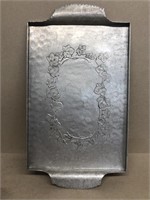 Hand forged aluminum tray