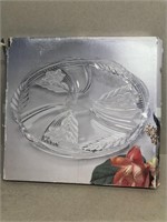 Satin  orchid cake plate 14 1/2 inches