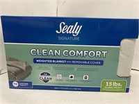 Sealy 48"x72" Clean Comfort 15 Lb Weighted Blanket