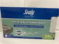 Sealy 48"x72" Clean Comfort 15 Lb Weighted Blanket