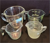 4 MEASURING CUPS: ANCHOR HOCKING, FOOD NETWOR,