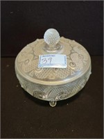 AVON THREE FOOTED CANDY DISH WITH LID