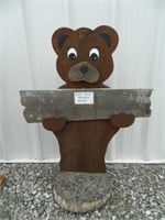 Wooden Bear Advertising Statue