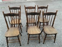 6 Press Back Chairs