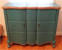 PAINTED TWO DOOR CABINET - 36" X 15" X 31"