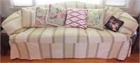7 FOOT FLORAL PATTERN UPHOLSTERED SOFA BY ENGLAND