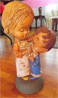 19 INCH BIG HEAD MOTHER AND CHILD FIGURINE