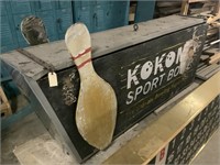 Kokomo Sport Bowl metal/wood sign