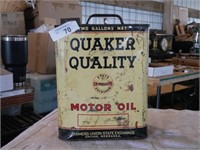 Vintage Quaker Quality Motor Oil 2 Gal Can