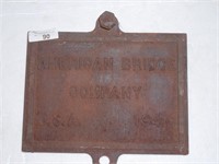 Vintage Cast Iron American Bridge Co 1940 Plate