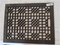 Vintage Cast Iron Floor Grate, approx 20" x 16"