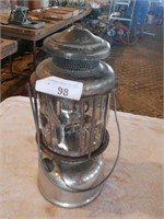 Vintage Coleman Camping Lantern, shade cracked