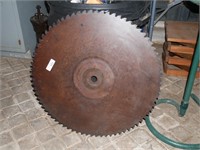 Vintage Buzz Saw Mill Blade, approx 27.5" dia