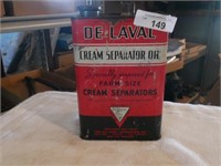 Vintage DeLaval Cream Separator Oil Tin Can