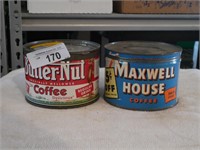 Vintage Coffee Tins - Butter-Nut & Maxwell House
