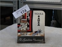 Vintage Tequila Sauza Metal Table Sign