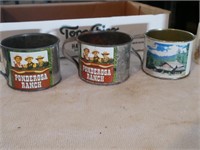 Vintage Ponderosa Ranch Tin Cups, other Tin Cup &