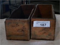 Vintage Swift's-Brookfield Wood Cheese Boxes
