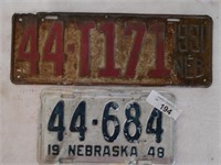 Vintage Nebraska 1931 & 48 License Plates