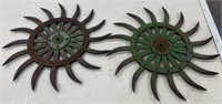 (2) 18" John Deere Rotary Hoe Wheels