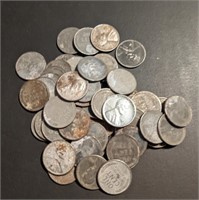 50 1943 Steel Wheat Cents