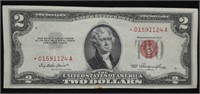 1953 $2 Red Seal STAR Note, Nice High Grade Note