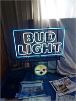 Bud light Steelers neon light