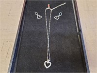 Sterling Silver Necklace & Earring Set