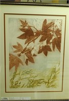 Leaves of Autum Lithograph Signed by Artist