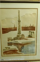 Oil Rig by Martin Tobias Framed & Double Matted