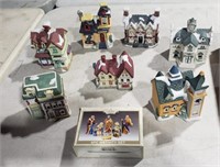 Lot of 8 pcs Miniature House & Nativity set