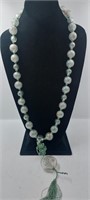 Chinese Reverse Painted Glass Bead Necklace
