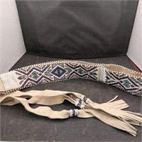 Vintage Native American Hand Beaded Belt