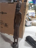 African Carved  Wood Figurine, 16"tall,ext 6N