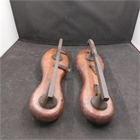 Early 1900's Antique Wooden Ice Skates