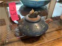 VTG SIGNED CHINESE CLAY POTTERY TEAPOT