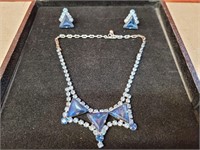 Rhinestone Necklace & Earring Set