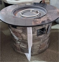 Allen+Roth 36" x 24" Tall Stacked Stone Fire Pit
