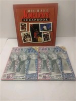 2 NE Patriots Yearbooks & Michael Jordan scrapbook