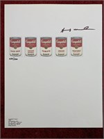 Andy Warhol "Cambells Soup" Signed, COA