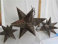 Vintage Hanging Metal Star Lights Need Rewired