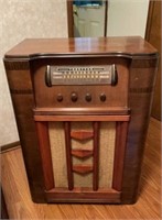 True Tone Floor Model Radio Recorded Player