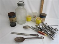 Vintage Kitchen,Ball Storage Jar,Vtg Sippy Cups