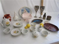 Vtg Items,Mini Tea Set,Pink Milkglass