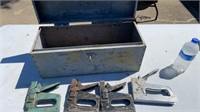 Metal Tool Box w Stapler and Staples