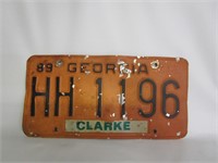 1989 Ga License Plate