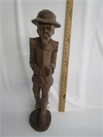 Handcarved Beared Old Man Statue