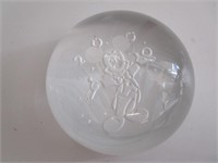 Disney Glass Paperweight