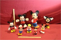 Vintage lot of Mickey Mouse Figures 60s 70s 80s