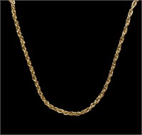 14K Yellow gold 18" rope chain, 1.2 grams